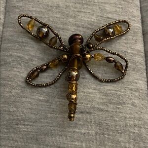 Beaded Dragonfly Brooch